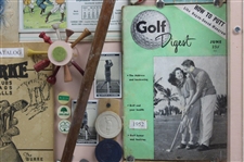 Various Ink Blotters, Catalogs, Cards, Stamps & other w/Gold Smith Mashie in Display
