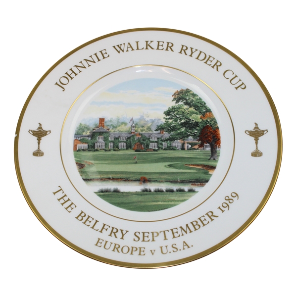 Captains Jacklin & Floyd, Gallacher Signed 1989 Ryder Cup Wedgwood China Plate JSA ALOA