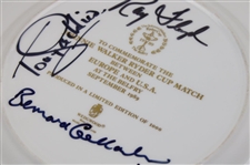 Captains Jacklin & Floyd, Gallacher Signed 1989 Ryder Cup Wedgwood China Plate JSA ALOA