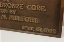 Bobby Jones On 1936 Bronze Award Plaque