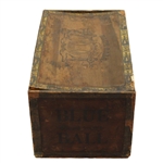 Large Blue Ball Wooden Cigar Box 