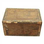 Large Blue Ball Wooden Cigar Box 