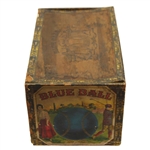 Large Blue Ball Wooden Cigar Box 