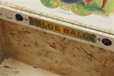 Large Blue Ball Wooden Cigar Box 