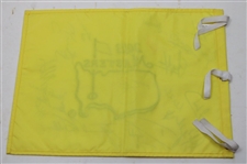 Scheffler, Spieth & Eighteen (18) Masters Champions Signed 2013 Masters Flag  JSA ALOA