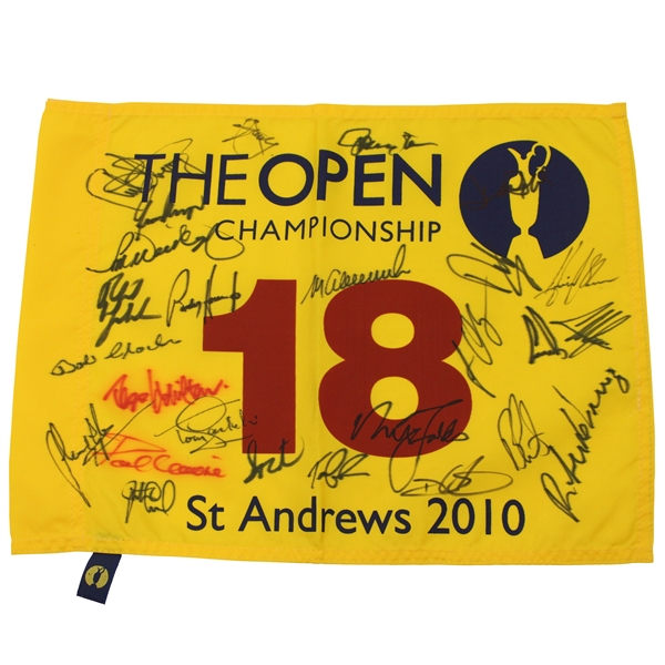 Twenty-Six (26) Open Champions Signed 2010 Open Championship at St. Andrews Flag JSA ALOA