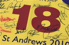 Twenty-Six (26) Open Champions Signed 2010 Open Championship at St. Andrews Flag JSA ALOA