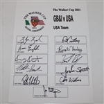 Dual 2011 Walker Cup Team Signed Pairing Sheets w/Tickets, Programs & other JSA ALOA