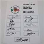Dual 2011 Walker Cup Team Signed Pairing Sheets w/Tickets, Programs & other JSA ALOA