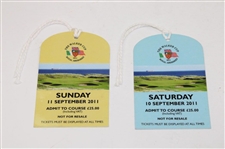 Dual 2011 Walker Cup Team Signed Pairing Sheets w/Tickets, Programs & other JSA ALOA