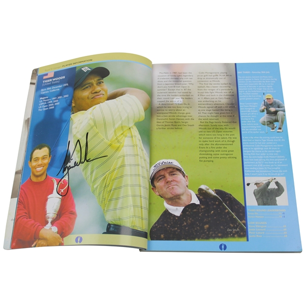 Tiger Woods & Fifty-Nine (59) others Signed 2003 Open Championship Official Program JSA ALOA