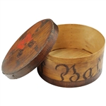 Vintage Folk Art Knickered Wooden Engraved Golfer Ball Box