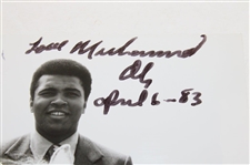 Muhammad Ali Signed 1983 Wire Photograph JSA #Z11865 COA