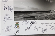 Twenty-One (21) Ladies Open Champions Signed Royal Birkdale Hole 18 Poster JSA ALOA
