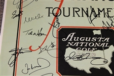 Twenty-Eight (28) Masters Winners Signed Masters Poster JSA ALOA