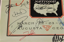 Twenty-Eight (28) Masters Winners Signed Masters Poster JSA ALOA