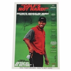 1998 Tiger Woods Golfs Not Hard! Nike Mini Poster Card - Rare