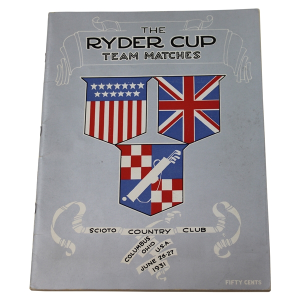1931 Ryder Cup at Scioto Country Club Official Program - USA 9-3