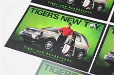 Ten (10) 2001 Tiger Woods Buick Advertising Post Cards