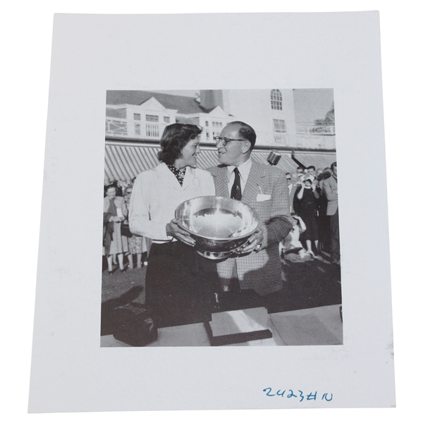 c.1950 Babe Zaharias Receiving Weathervane Trophy Photo
