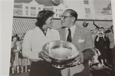 c.1950 Babe Zaharias Receiving Weathervane Trophy Photo