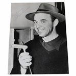 Sam Snead Smiling With Putter 1950 Los Angeles Open at Riviera Press Photo JSA ALOA