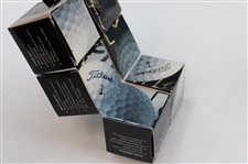 1990 Titleist Golf Ball Promotions Display w/ Eight (8) Unused Golf Balls