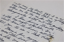 Gene Sarazen Signed 1970 Hand Written Letter To Pat Ward-Thomas About Champs Dinner JSA ALOA