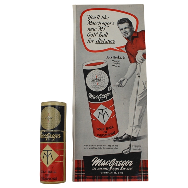 1953 Advertisement For Mt Golf Balls With Sleeve Of 3 Balls