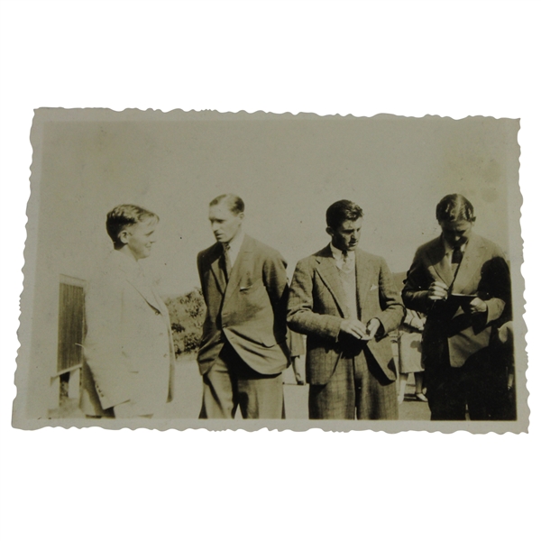1927 Bobby Jones w/ Others Open Championship at Gleneagles Practice Round on Sabbath Day Original Photo