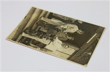 Two (2) 1934 Joe Kirkwood vs Henry Cotton Exhibition Match Postcards