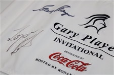 Gary Player & Ronan Keating Signed Gary Player Invitational Course Flag JSA ALOA