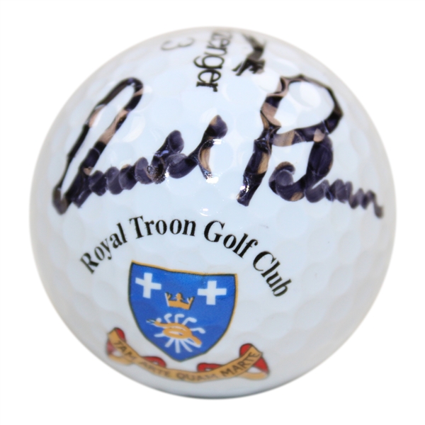 Arnold Palmer Signed Royal Troon Golf Club Logo Golf Ball JSA ALOA