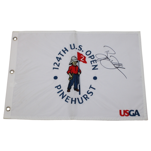 Bryson Dechambeau Signed 2024 US Open at Pinehurst No. 2 Flag JSA ALOA