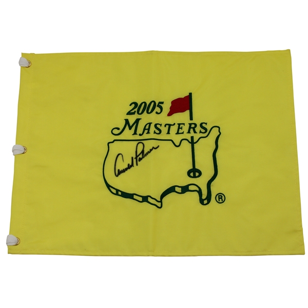 Arnold Palmer Signed 2005 Masters Tournament Embroidered Flag JSA ALOA