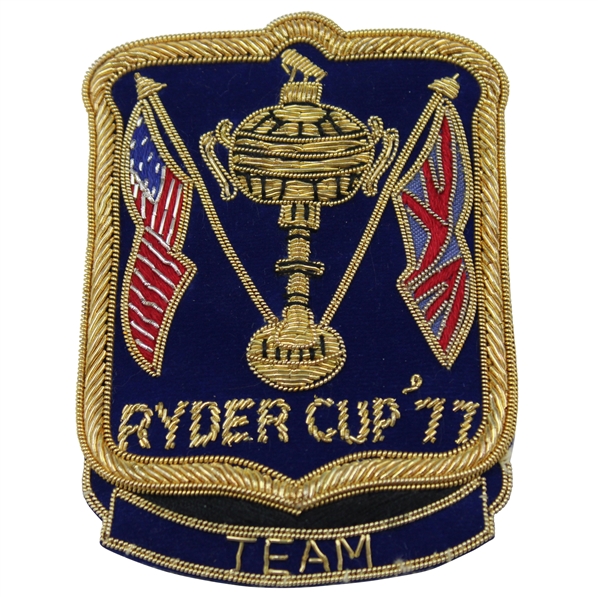 1977 Ryder Cup at Commemorative Team Bullion Coat Crest