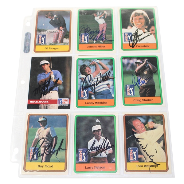Crenshaw, Floyd, Weiskopf & Six (6) Signed Donruss & Pro Set Golf Cards JSA ALOA