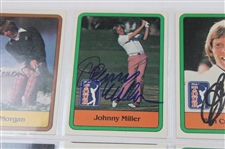 Crenshaw, Floyd, Weiskopf & Six (6) Signed Donruss & Pro Set Golf Cards JSA ALOA