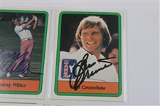 Crenshaw, Floyd, Weiskopf & Six (6) Signed Donruss & Pro Set Golf Cards JSA ALOA