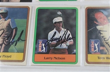 Crenshaw, Floyd, Weiskopf & Six (6) Signed Donruss & Pro Set Golf Cards JSA ALOA