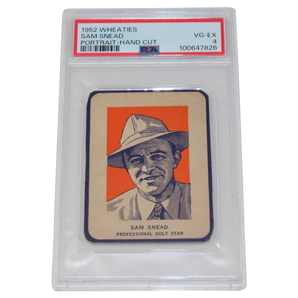 1952 Wheaties Sam Snead Portrait Hand Cut PSA VG-EX 4