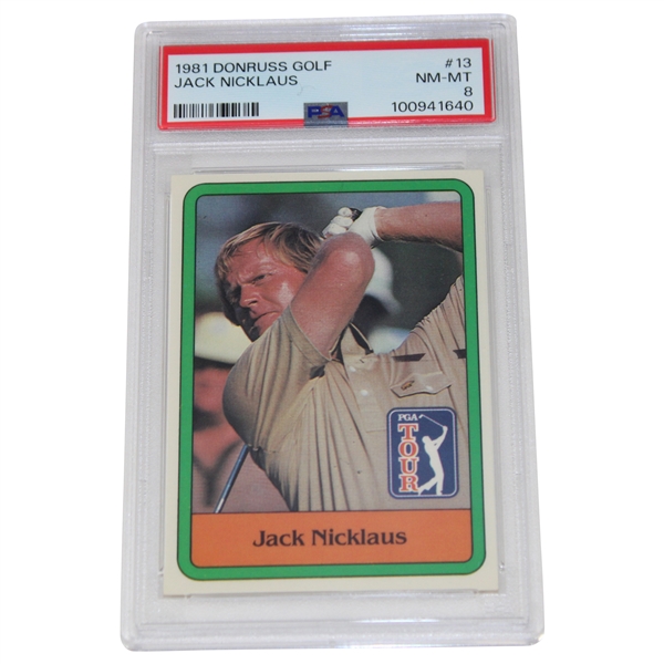 1981 Donruss Golf #13 Jack Nicklaus PSA NM-MT 8