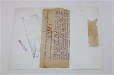 1941 Bobby Jones 'The Old Master Blasts One Out' Ryder Cup Challenge Match Wire Photo