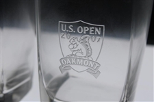 2007 US Open at Oakmont Country Club Cocktail Glasses (4) W/Box