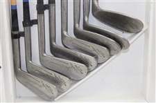 1930 Wright & Diston Joe Kirkwood Stainless Steel Registered Irons in Display