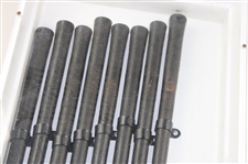 1930 Wright & Diston Joe Kirkwood Stainless Steel Registered Irons in Display