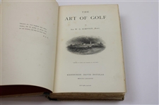 1887 'The Art Of Golf' Book by W. G. Simpson