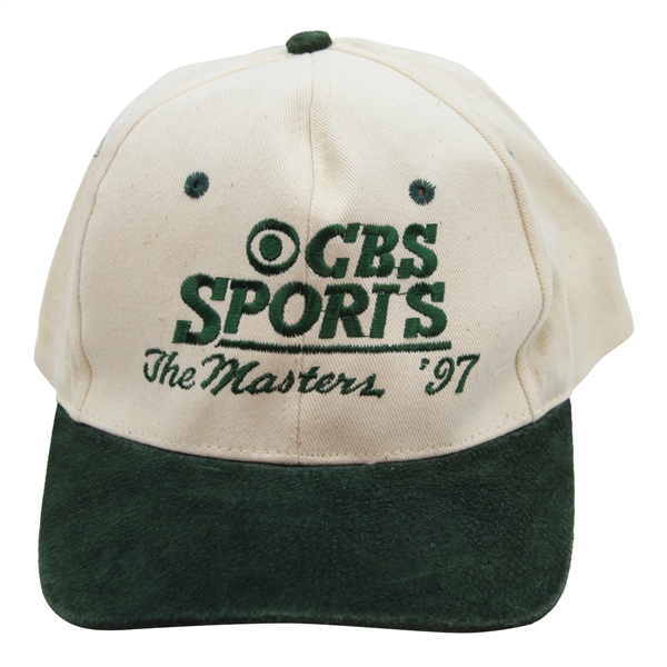 1997 CBS Sports Masters Tan w/Dk Green Embroidered Hat 