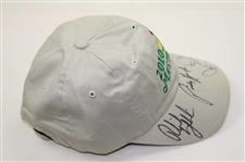 Rory, Mickelson, & Harrington Signed 2010 Masters Stone Caddy Hat JSA ALOA