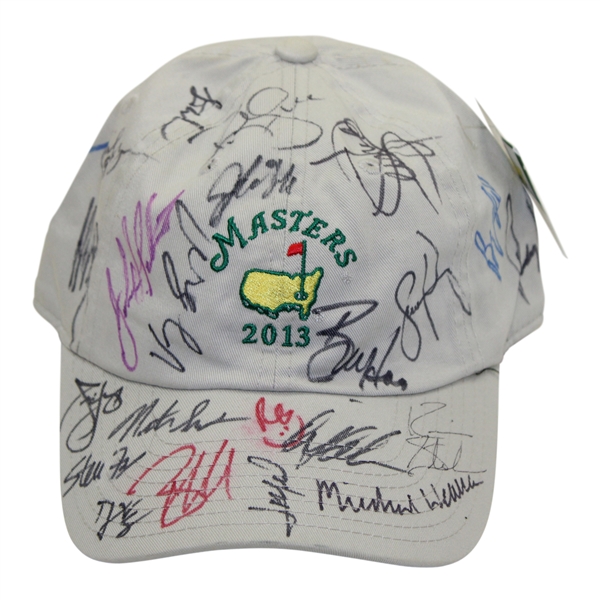 Field Multi-Signed 2013 Masters Stone Caddy Hat JSA ALOA